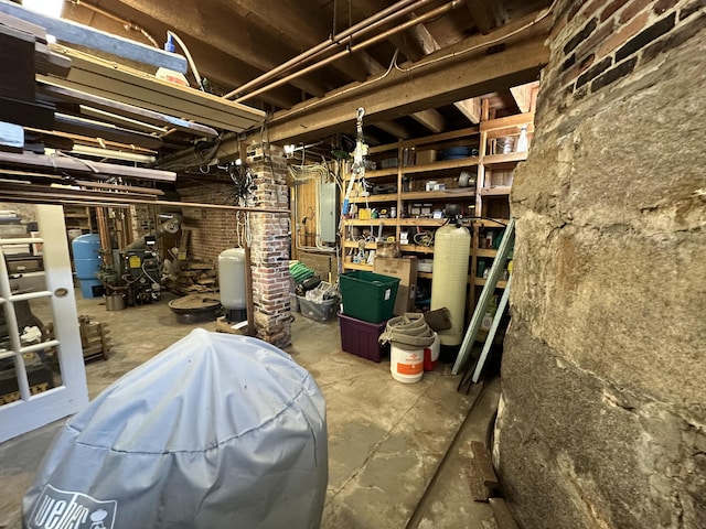 36 Cutler Rd, East Machias, ME 04630 - unfinished below grade area featuring electric panel and a water pressure tank