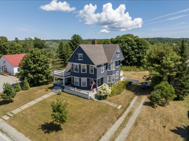 36 Cutler Rd, East Machias, ME 04630 - aerial view of property and surrounding area featuring a forest