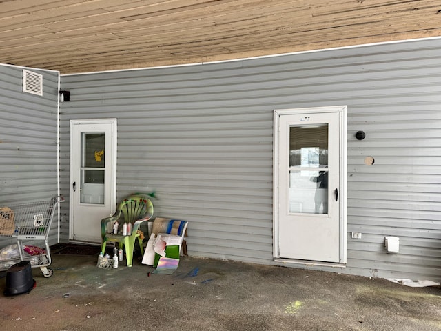 view of exterior entry