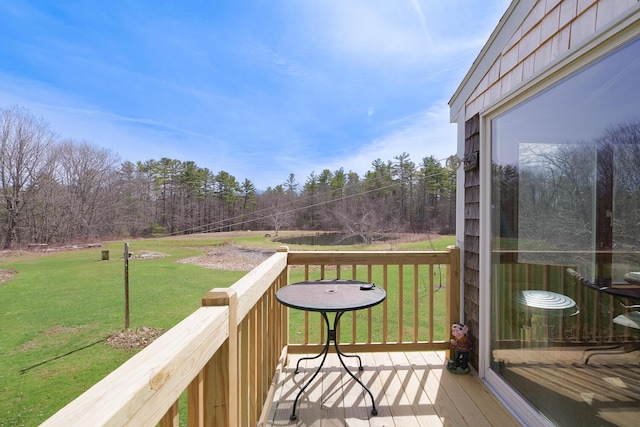 46 Winslow Hill Rd, Nobleboro, ME 04555 - deck with a yard