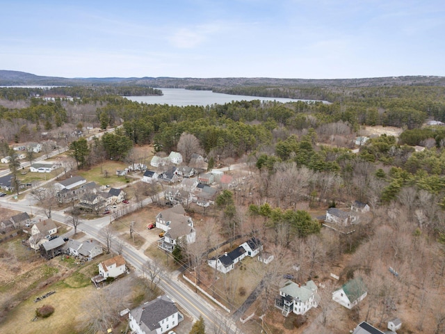 37 Main St, Raymond, ME 04071 - birds eye view of property with a water view, a view of trees, and a residential view