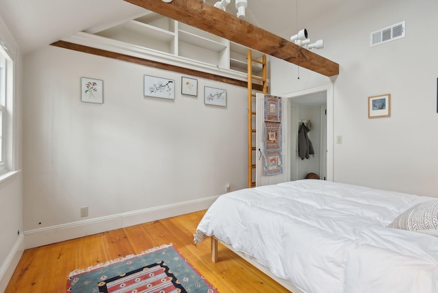 37 Main St, Raymond, ME 04071 - bedroom featuring baseboards, wood finished floors, and visible vents