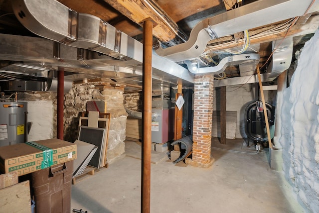 37 Main St, Raymond, ME 04071 - unfinished basement with heating unit and water heater
