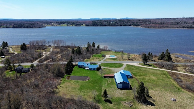 aerial view of a large body of water