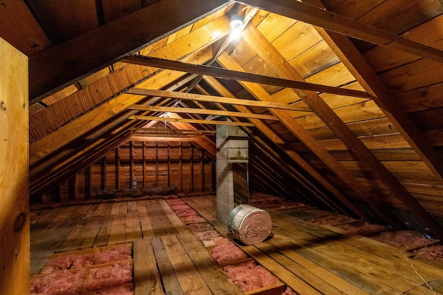 view of attic