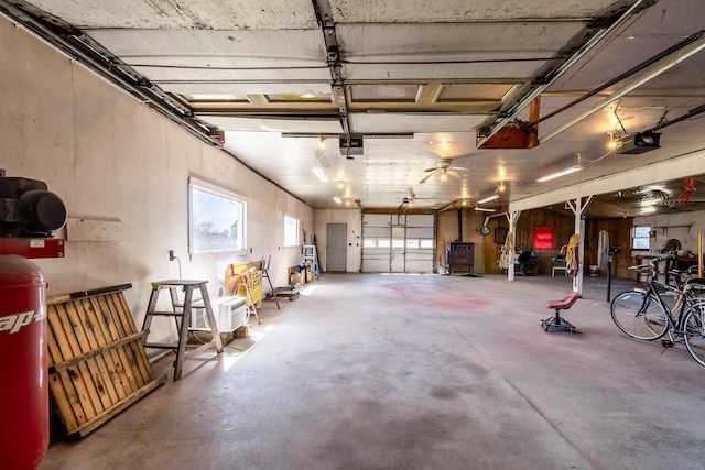 garage featuring a garage door opener