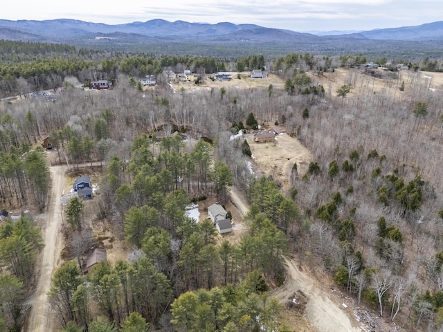 aerial view featuring a mountain view