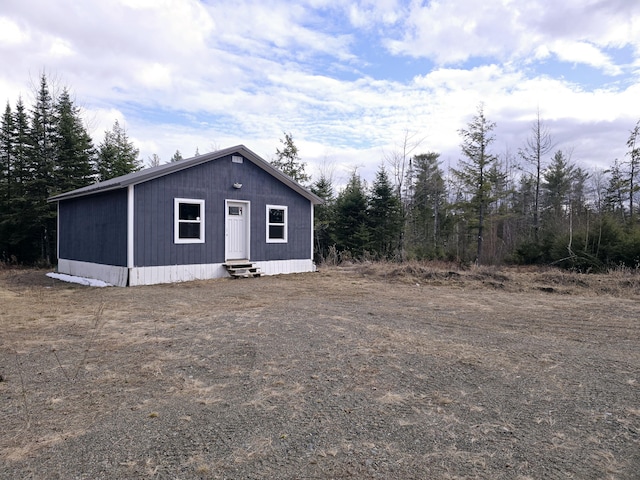 view of outbuilding with entry steps