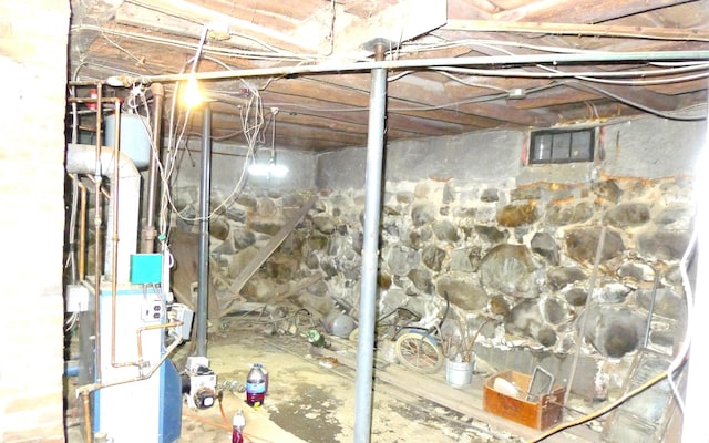 view of unfinished below grade area