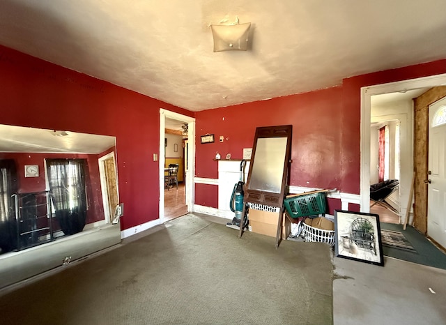 interior space with carpet floors
