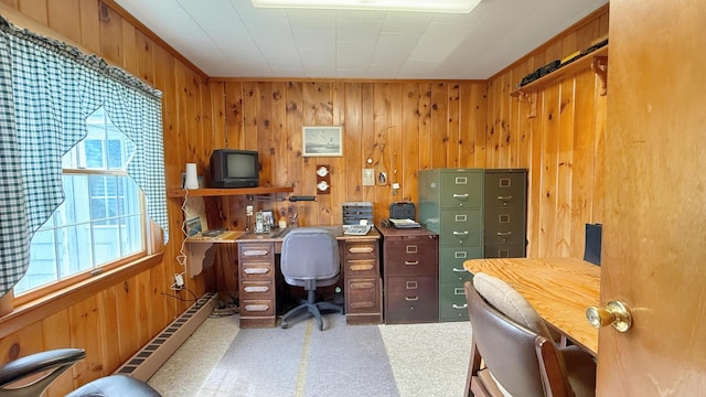 812 County Rd, Lubec, ME 04652 - office area featuring wood walls