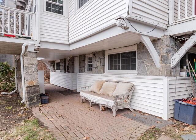 84 Hillside Rd, Westbrook, ME 04092 - view of patio featuring an outdoor living space