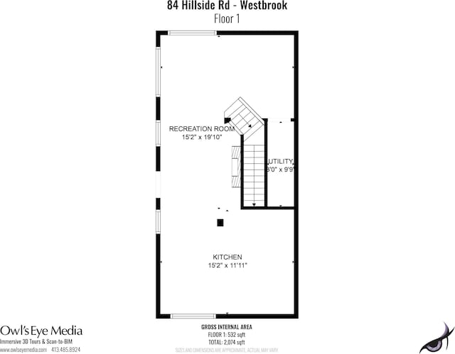 84 Hillside Rd, Westbrook, ME 04092 - plan