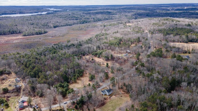 bird's eye view with a view of trees