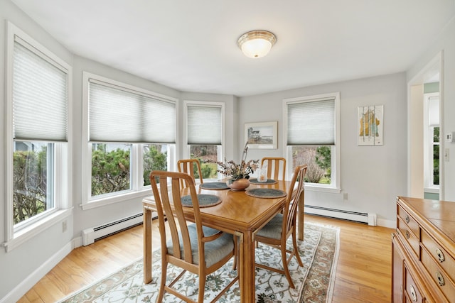 12 Ephraim Tyler Way Unit 12, Kennebunk, ME 04043 - dining space featuring a baseboard heating unit, plenty of natural light, and light wood finished floors