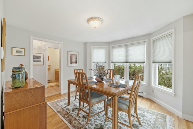 12 Ephraim Tyler Way Unit 12, Kennebunk, ME 04043 - dining room featuring light wood-style flooring, baseboards, and baseboard heating
