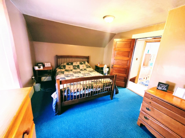 9 Locust St, Madison, ME 04950 - bedroom featuring vaulted ceiling and carpet