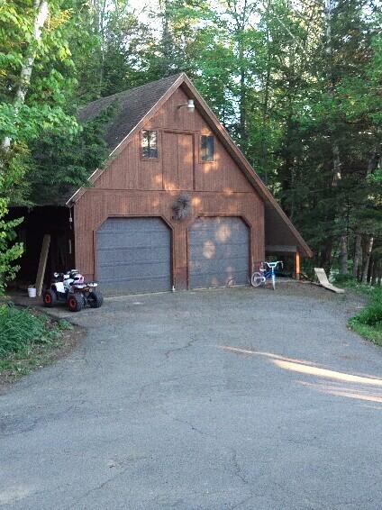 823 Grindstone Rd, Medway, ME 04460 - garage with driveway