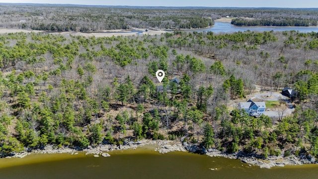 126 Middle Rd, Woolwich, ME 04579 - drone / aerial view featuring a water view and a view of trees