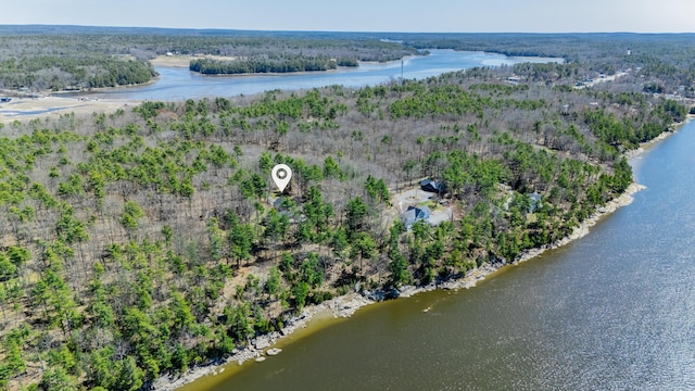 126 Middle Rd, Woolwich, ME 04579 - birds eye view of property with a water view and a view of trees