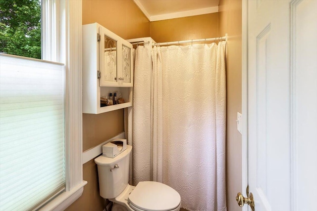 22 Mills Rd, Newcastle, ME 04553 - full bath featuring toilet and a shower with shower curtain
