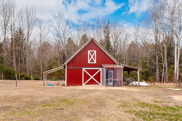 129 Bailey Hill Rd, New Sharon, ME 04955 - view of barn with a lawn