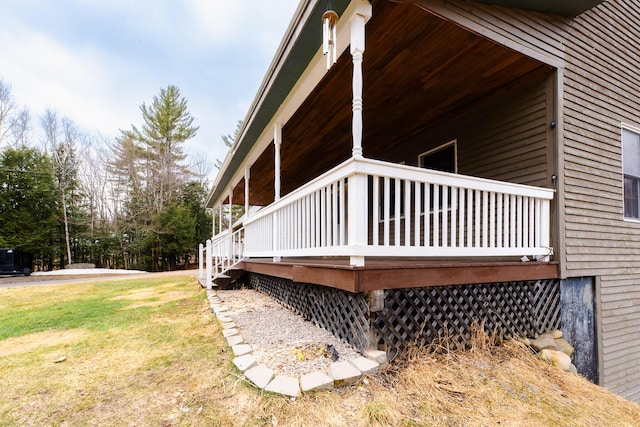 129 Bailey Hill Rd, New Sharon, ME 04955 - view of property exterior featuring a lawn