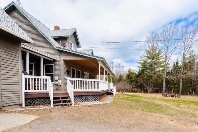 129 Bailey Hill Rd, New Sharon, ME 04955 - view of yard with a deck