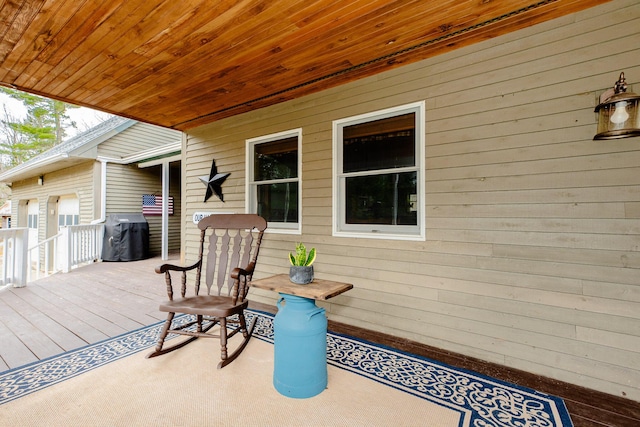 129 Bailey Hill Rd, New Sharon, ME 04955 - view of wooden terrace