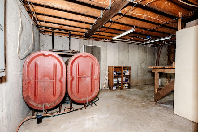 129 Bailey Hill Rd, New Sharon, ME 04955 - unfinished basement featuring heating fuel