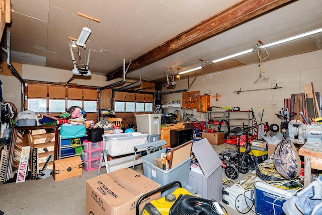 129 Bailey Hill Rd, New Sharon, ME 04955 - garage featuring a garage door opener