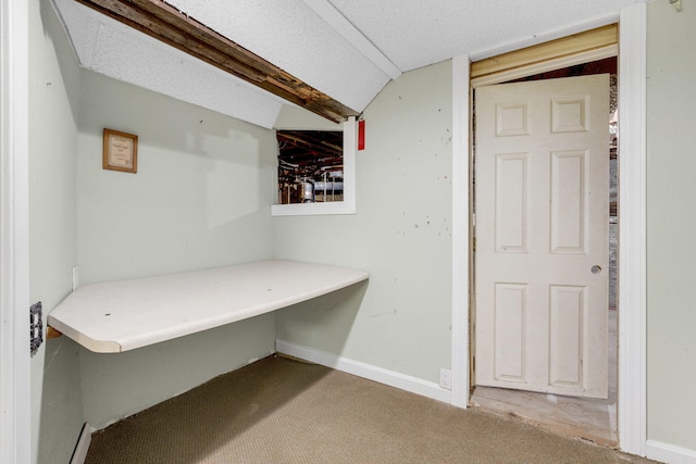 interior space featuring lofted ceiling