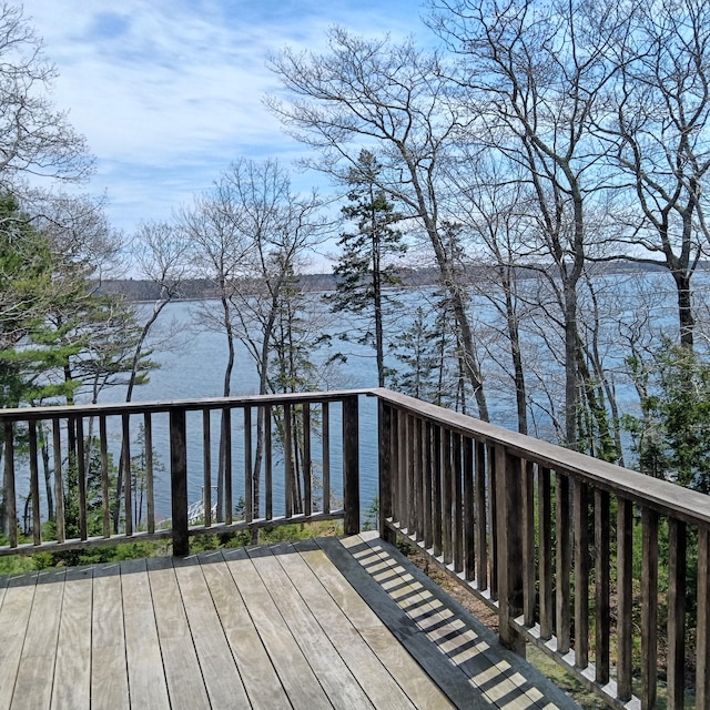 5 Southernpoint Rd, Bristol, ME 04564 - wooden terrace with a water view