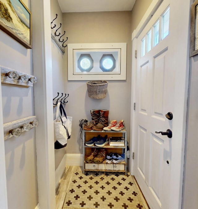 14 Water St, Vinalhaven, ME 04863 - mudroom featuring baseboards