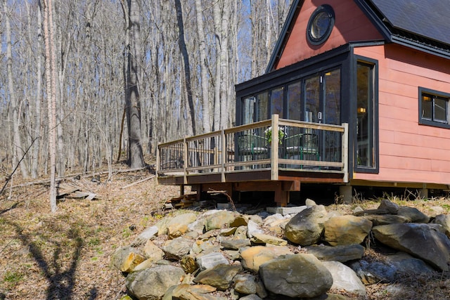 1 Good Day Dr, South Bristol, ME 04568 - deck with a sunroom