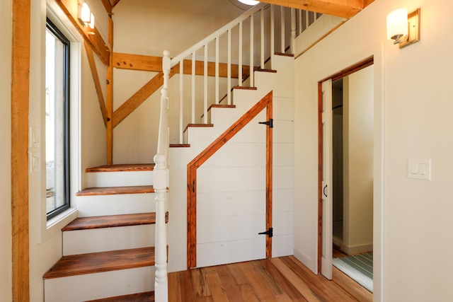1 Good Day Dr, South Bristol, ME 04568 - stairs featuring wood finished floors