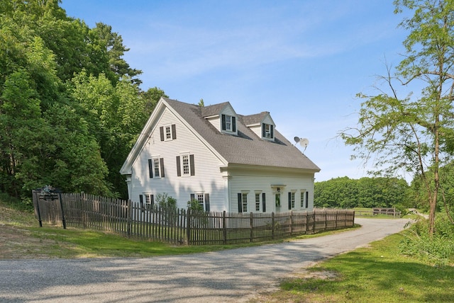 581 Bald Hill Rd, New Gloucester, ME 04260 - view of side of home featuring roof with shingles