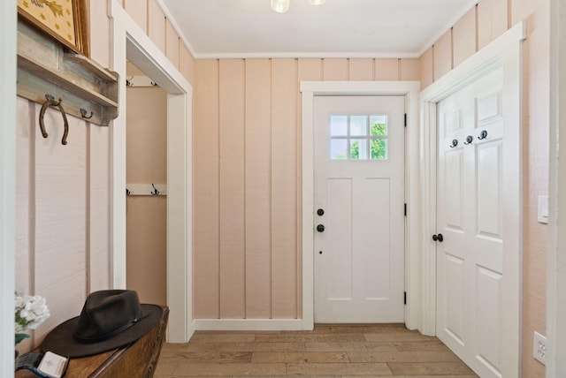 581 Bald Hill Rd, New Gloucester, ME 04260 - mudroom featuring light wood-type flooring