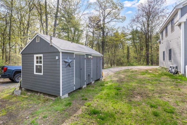 view of shed