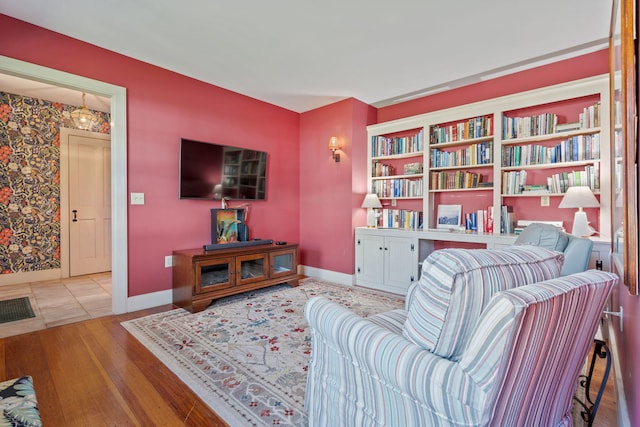 18 Pleasant St, Newcastle, ME 04553 - living room featuring wood finished floors and baseboards
