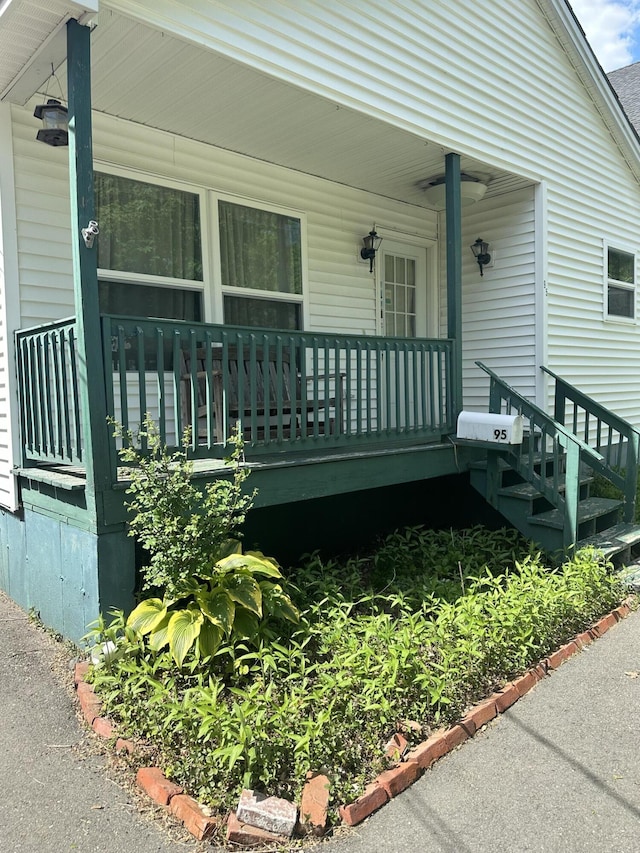 95 Sanford St, Bangor, ME 04401 - view of exterior entry featuring a porch