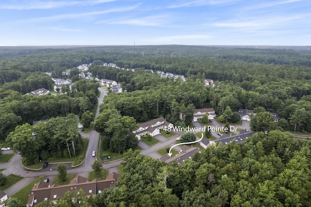 48 Windward Pointe Dr Unit 48, Wells, ME 04090 - drone / aerial view featuring a wooded view