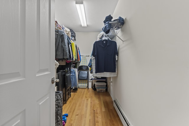 48 Windward Pointe Dr Unit 48, Wells, ME 04090 - walk in closet with light wood-type flooring and baseboard heating
