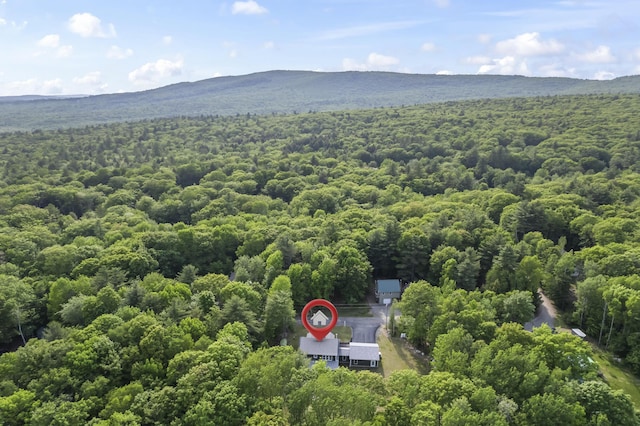 52 Birch Ests, Rome, ME 04963 - aerial view of a heavily wooded area and a mountain backdrop