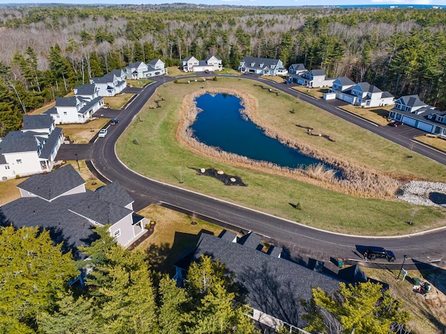 77 Creeks Edge Dr Unit 0, Saco, ME 04072 - bird's eye view with a forest view, a residential view, and a water view