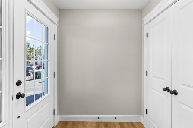 77 Creeks Edge Dr Unit 0, Saco, ME 04072 - entryway with baseboards and light wood-style flooring