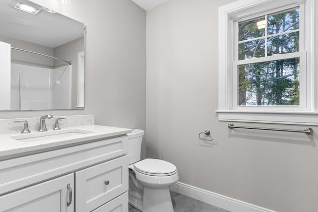 77 Creeks Edge Dr Unit 0, Saco, ME 04072 - full bathroom with vanity, baseboards, toilet, and a shower