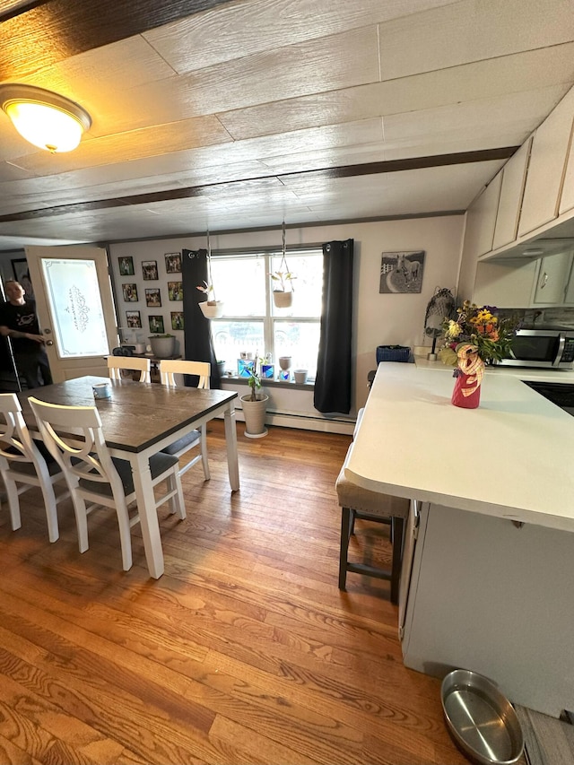 6 Ridge Rd, Corinth, ME 04427 - dining area featuring light wood finished floors and baseboard heating