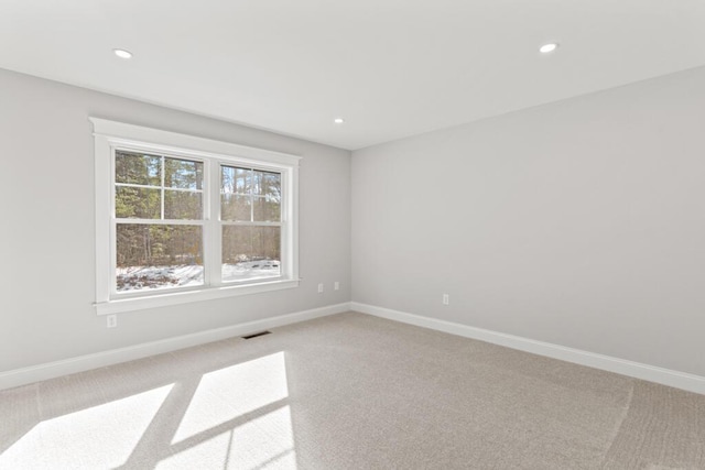 193 Stewart Dr Unit 0, Scarborough, ME 04074 - unfurnished room with baseboards, light carpet, and recessed lighting