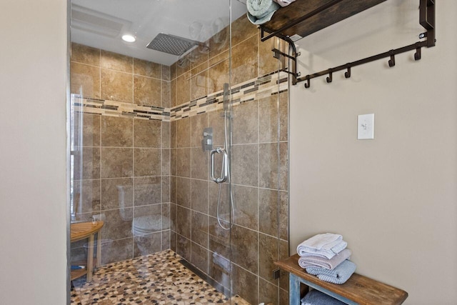 15 Longwood Ave, Old Orchard Beach, ME 04064 - bathroom featuring recessed lighting and a stall shower
